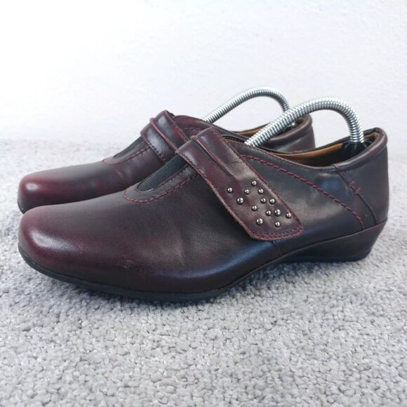 Earthies Granada Womens Size 6.5 Comfort Shoes Bordeaux Burgundy Red Leather - Picture 4 of 9